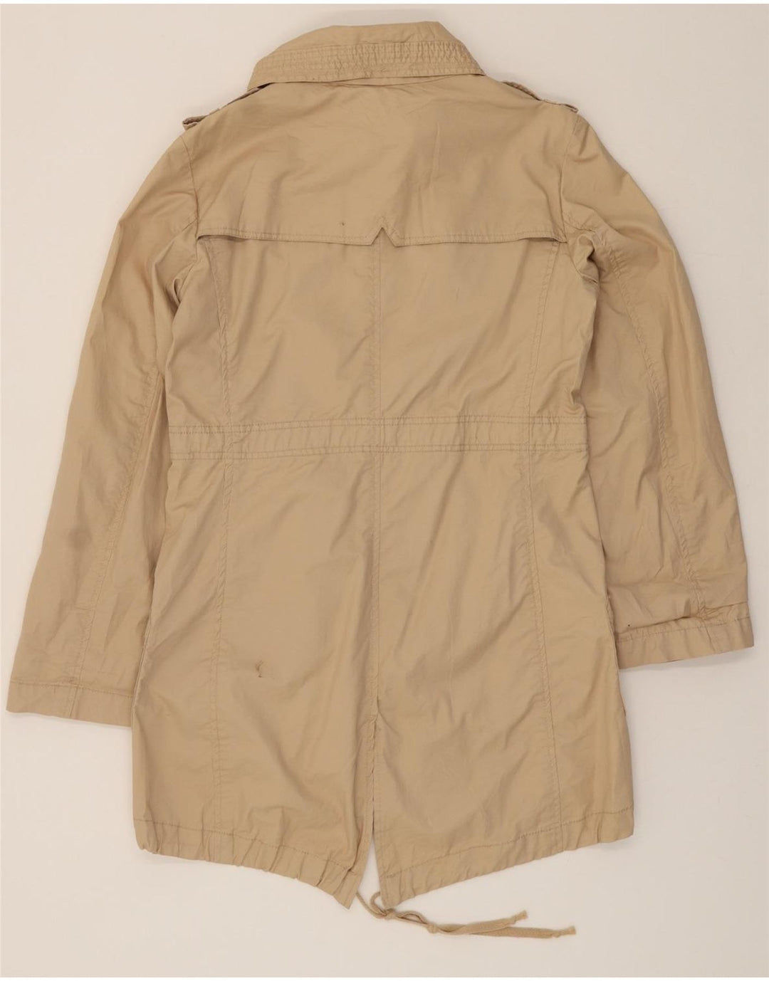 BENETTON Womens Military Utility Jacket IT 44 Medium Beige Cotton Vintage Benetton and Second-Hand Benetton from Messina Hembry 