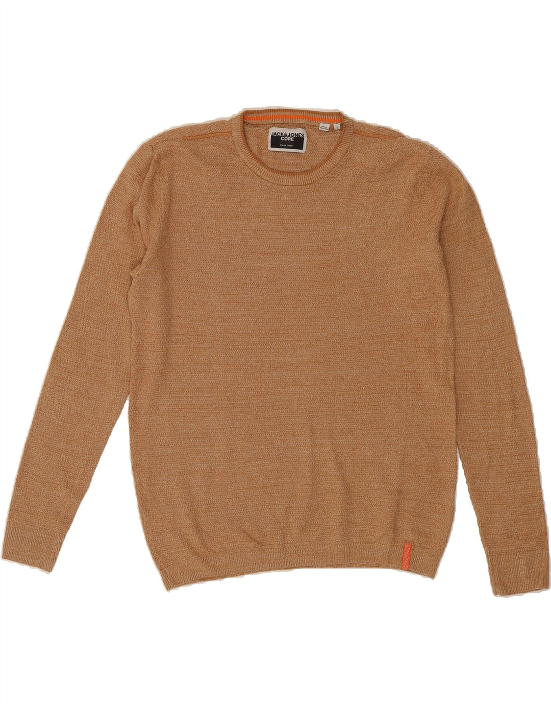 JACK & JONES Mens Crew Neck Jumper Sweater Large Brown Cotton Vintage Jack & Jones and Second-Hand Jack & Jones from Messina Hembry 