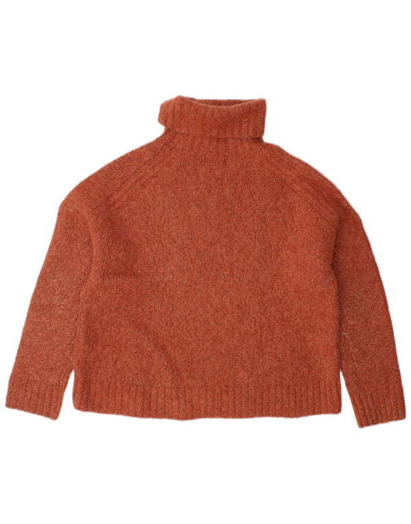 Γυναικείο πουλόβερ SUPERDRY Crop Roll Neck Jumper UK 12 Medium Brown