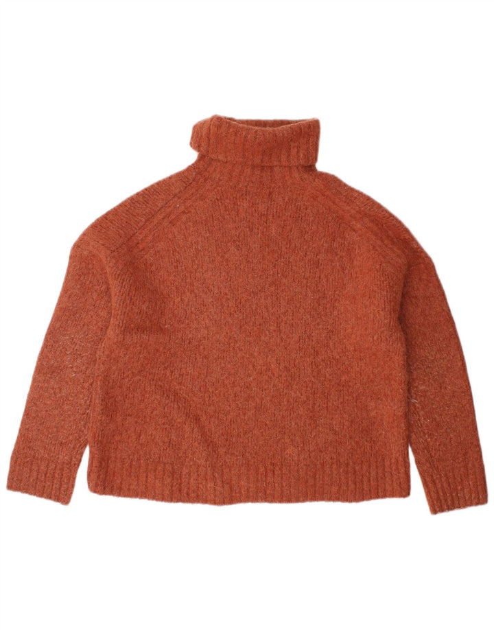 Γυναικείο πουλόβερ SUPERDRY Crop Roll Neck Jumper UK 12 Medium Brown