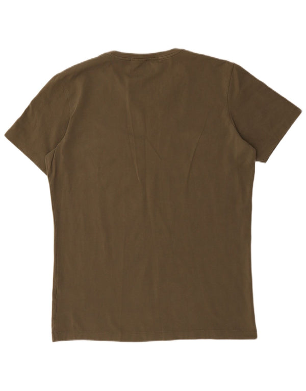 Calvin Klein Jeans Ανδρικό T-Shirt Top XL Χακί βαμβακερό