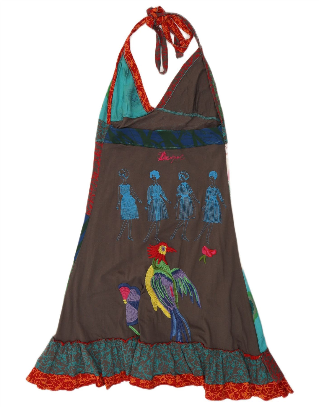 Desigual Γυναικείο Γραφικό Φόρεμα UK 8 Μικρό Πολύχρωμο Φλοράλ