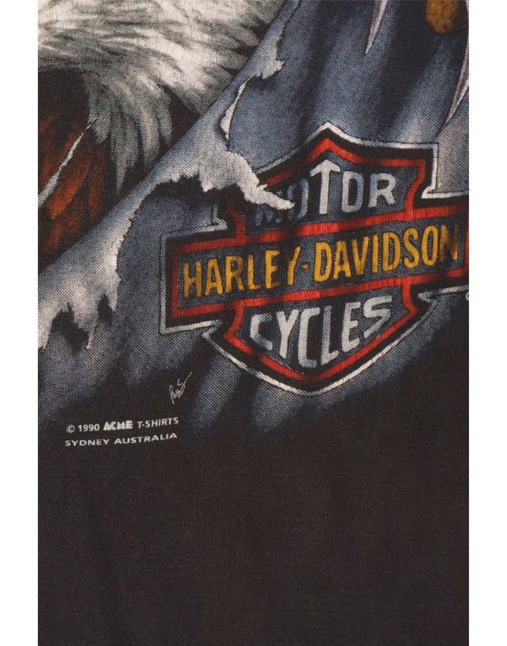 Ανδρική Harley Davidson 1990 Graphic T-Shirt Top Medium Grey βαμβακερή μοτοσυκλέτα