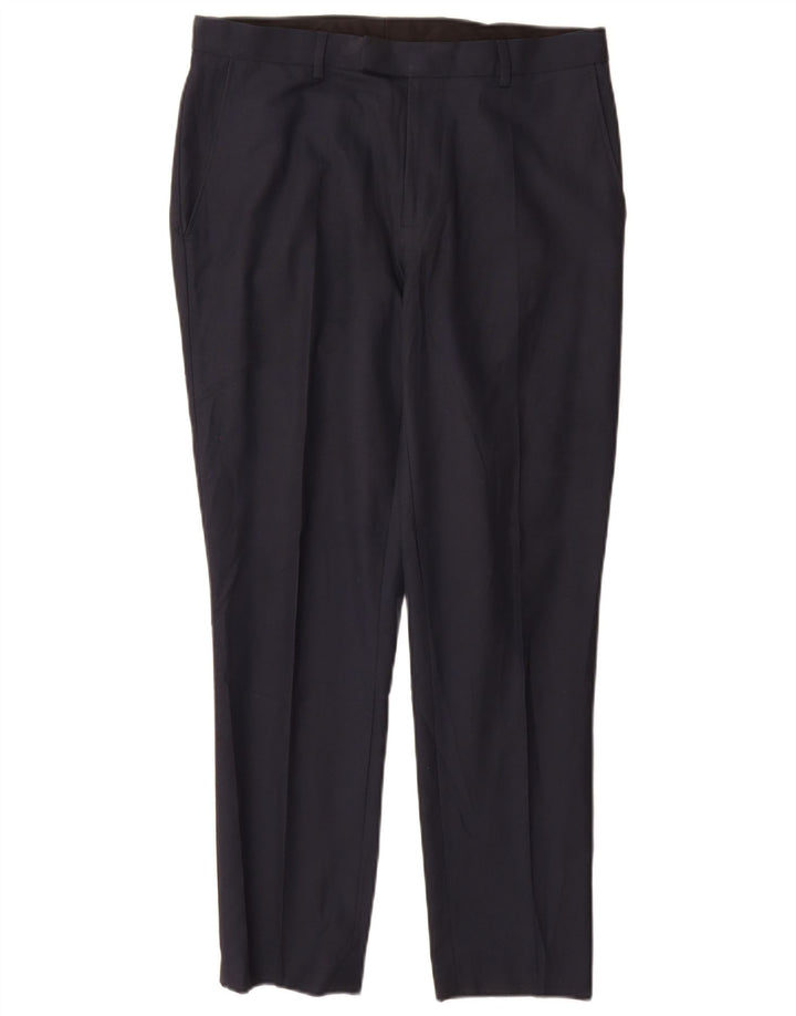 Marks & Spencer Ανδρικό Slim Suit Παντελόνι W32 L29 Navy Blue Polyester