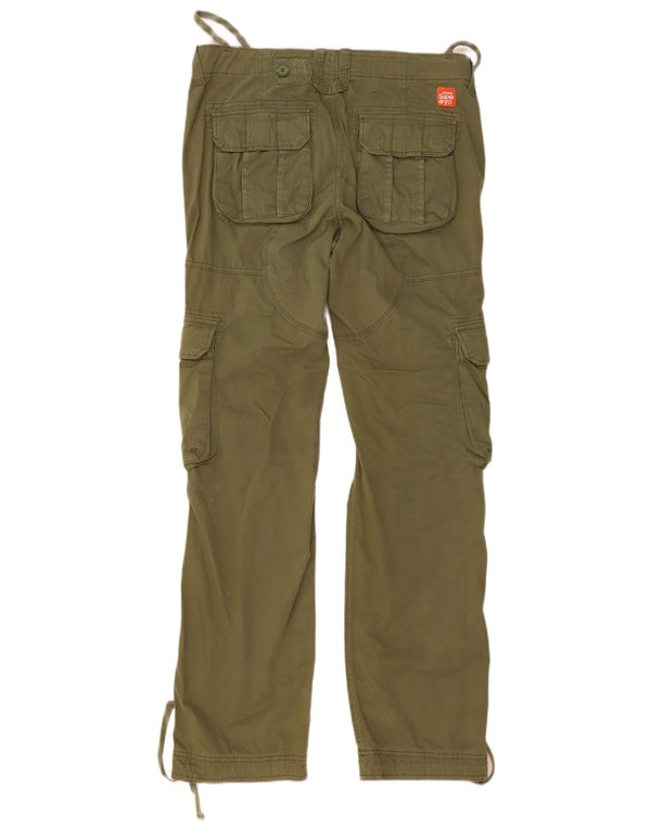 Superdry Ανδρικό ίσιο παντελόνι Cargo Medium W34 L35 Χακί Βαμβακερό