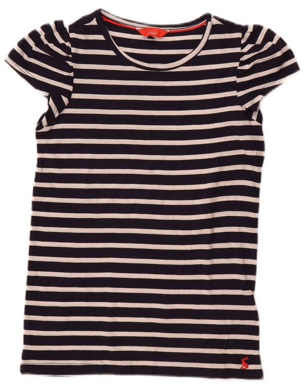 Jules Girls T-Shirt Top 9-10 Years Navy Blue ριγέ βαμβακερό