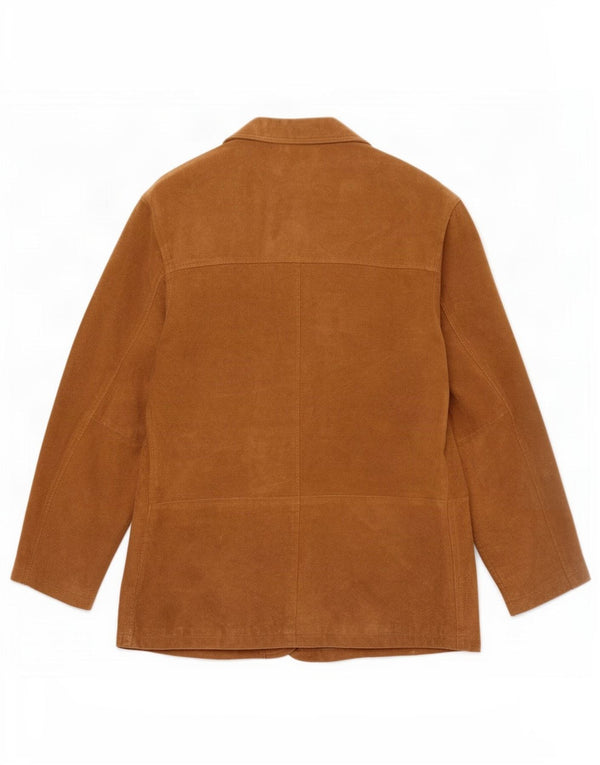 Vintage ανδρικό σουέτ σακάκι με 3 κουμπιά UK 46 3XL μπεζ δέρμα