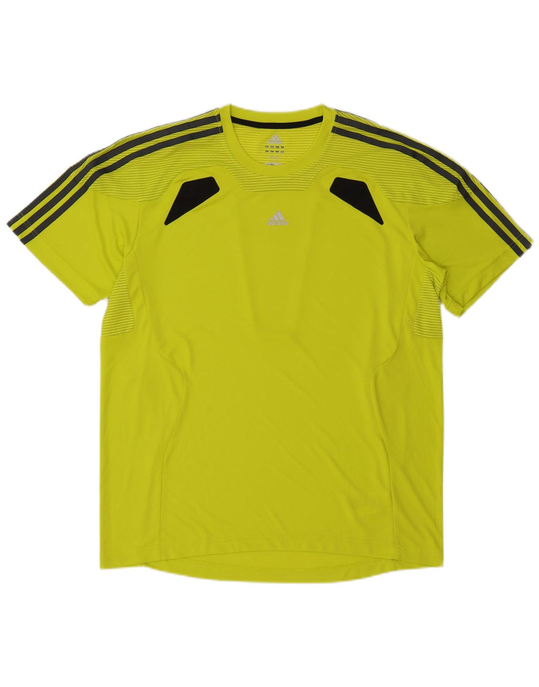 Adidas Ανδρικό T-Shirt Climacool Top Large Yellow Colorblock Πολυεστέρας
