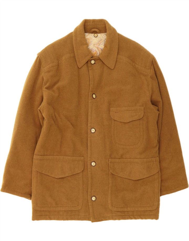 RODIER Mens Overcoat UK 38 Medium Brown Wool Vintage Rodier and Second-Hand Rodier from Messina Hembry 