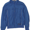 Champion Mens Bomber Jacket UK 38 Medium Blue Polyester