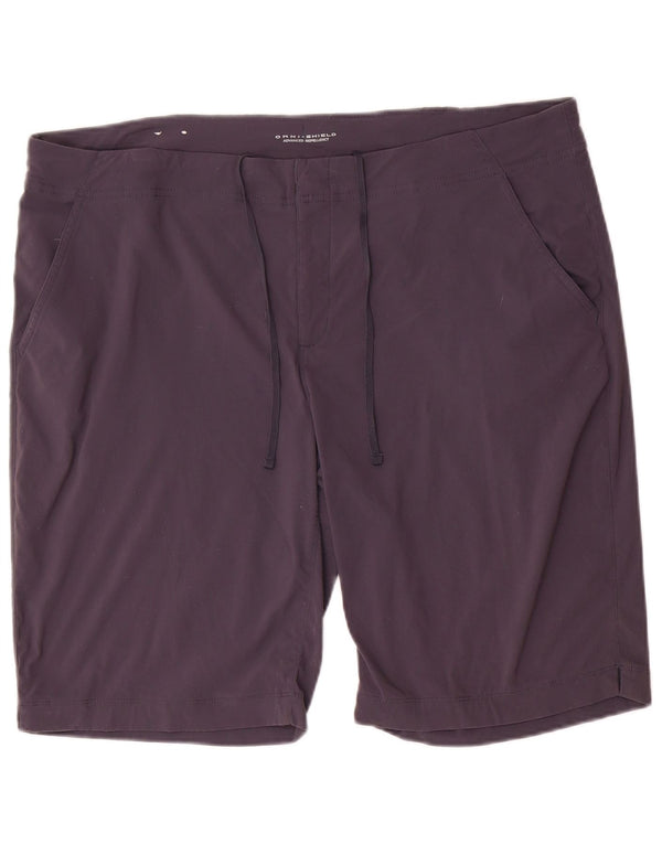 Columbia Womens Omni-Shield Chino Shorts US 18 2XL W40 Navy Blue Nylon