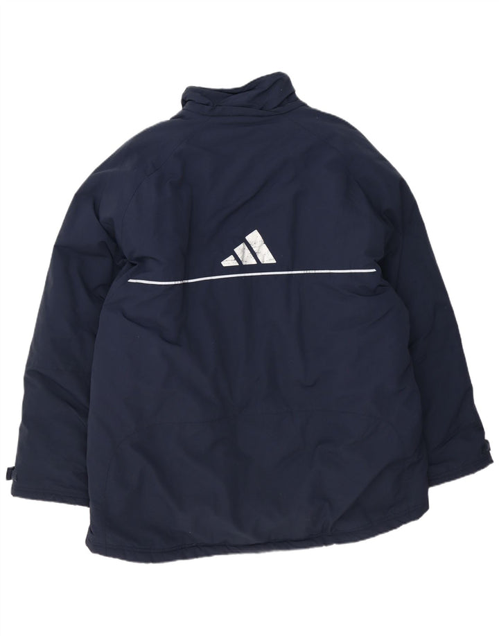 Adidas Ανδρικό γραφικό μπουφάν με επένδυση UK 42 XL Navy Blue Polyester