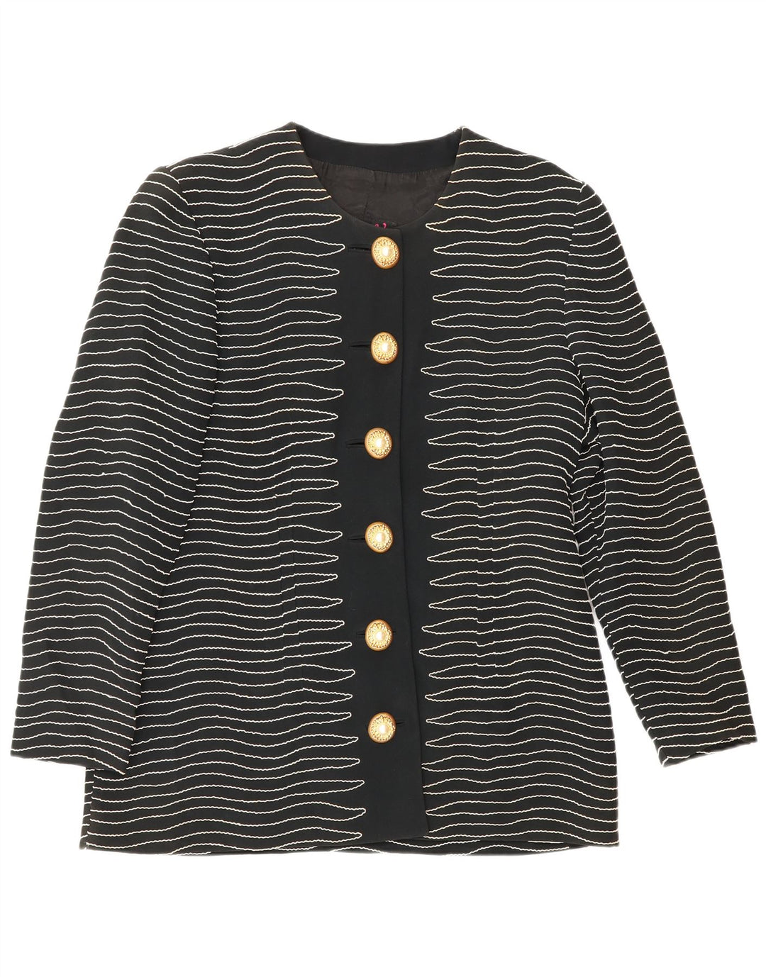 Gai Mattiolo Γυναικείο Μπουφάν Blazer 6 κουμπιών IT 50 XL Μαύρο ριγέ