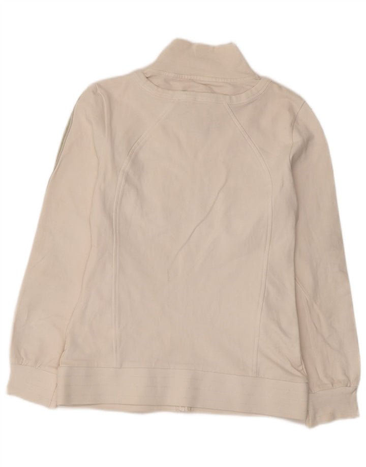 Fila Γυναικεία αθλητική φόρμα Top Jacket UK 10 Small White ριγέ βαμβακερό