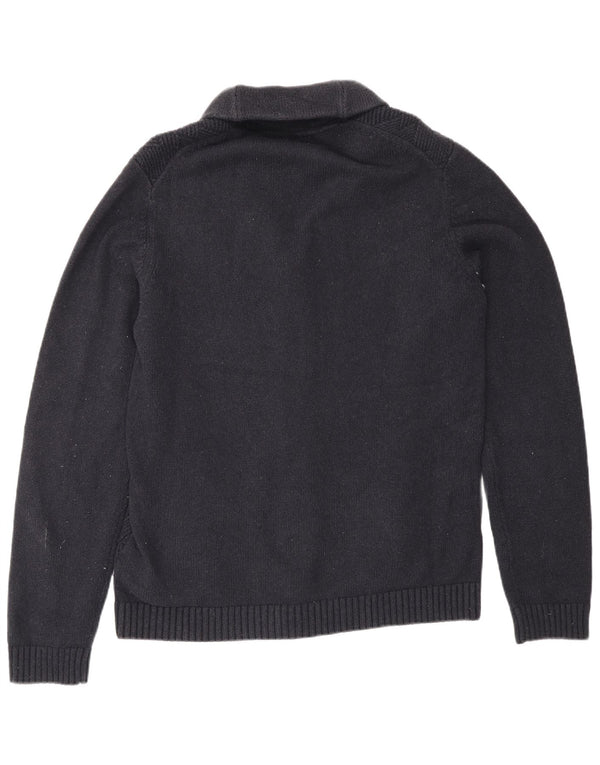 Ανδρικό πουλόβερ ζακέτα Ted Baker Size 4 Large Navy Blue από βαμβάκι