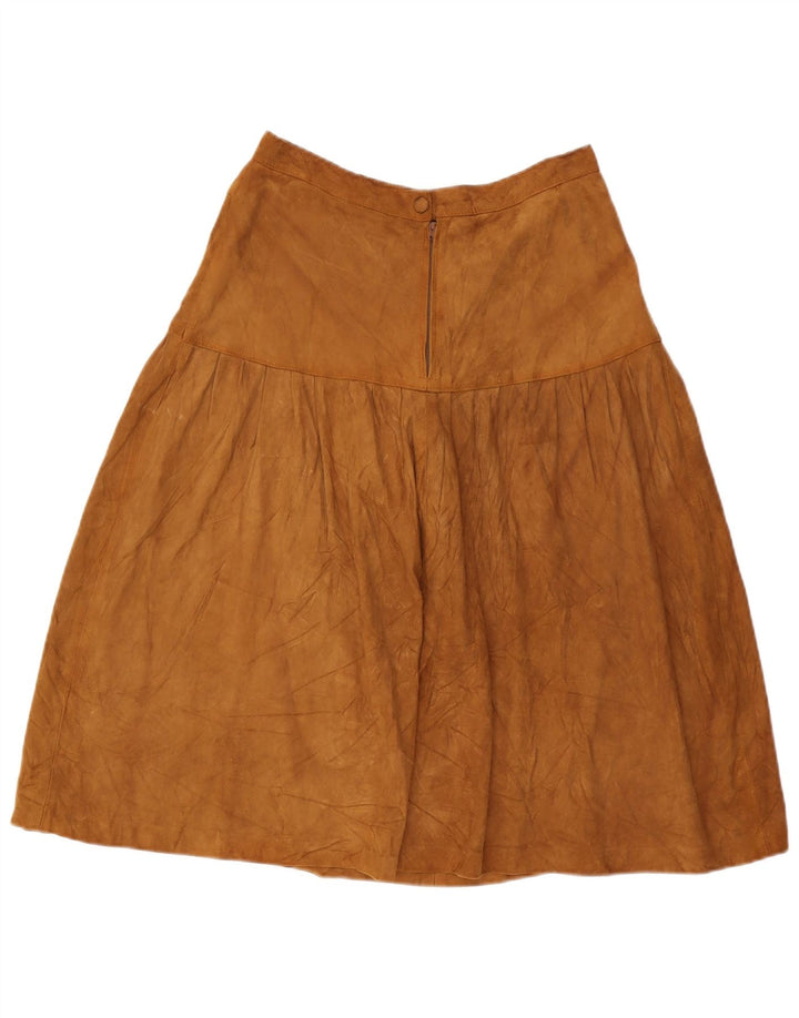 Vintage Γυναικεία Suede Φούστα A-Line W28 Medium Beige