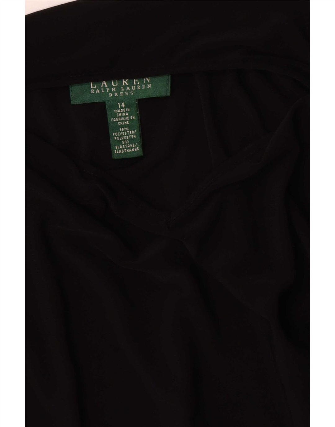 Γυναικείο φόρεμα με θήκη Ralph Lauren US 14 XL μαύρο πολυεστέρα