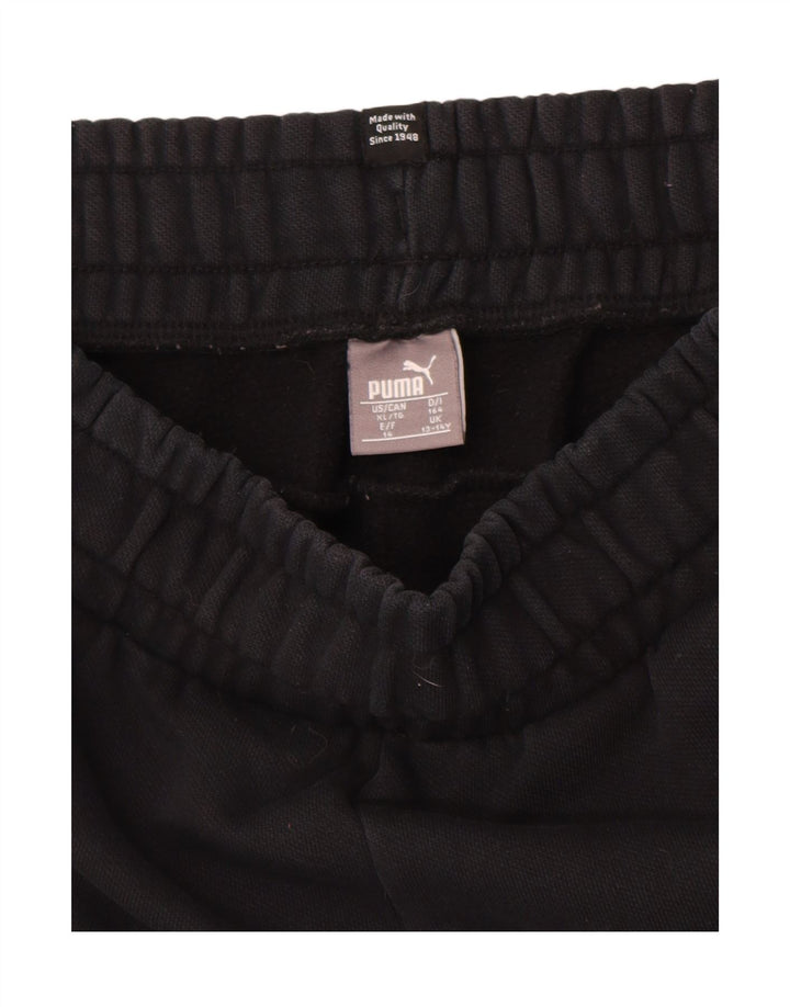 Παντελόνι αθλητικής φόρμας PUMA Boys Graphic Joggers 13-14 ετών Μαύρο βαμβακερό