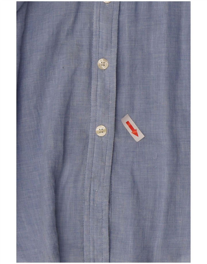 Guess Womens Shirt UK 14 Medium Blue Cotton