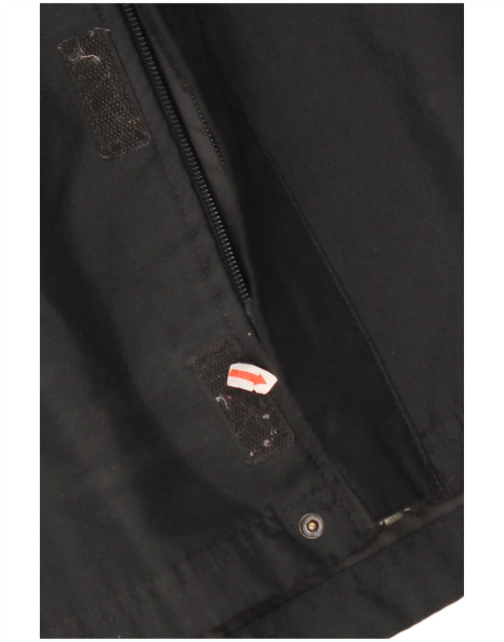 NIKE Boys Hooded Rain Jacket 12-13 Years Large Black Colorblock Polyester