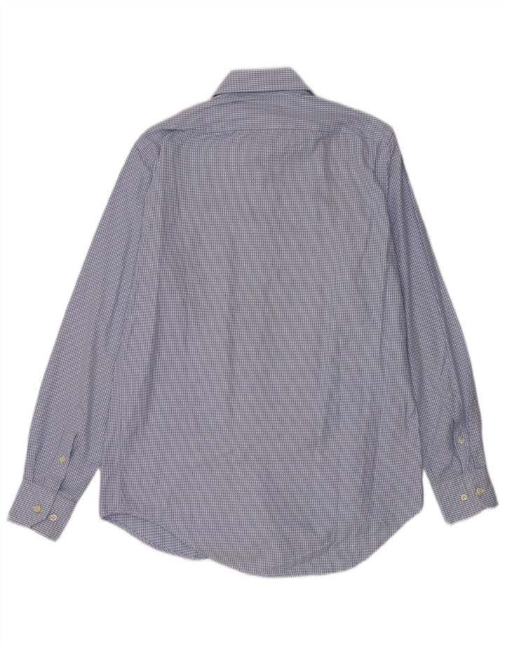 Ανδρικό πουκάμισο Massimo Dutti Μέγεθος 40 Μεσαίο Μπλε Houndstooth Βαμβακερό