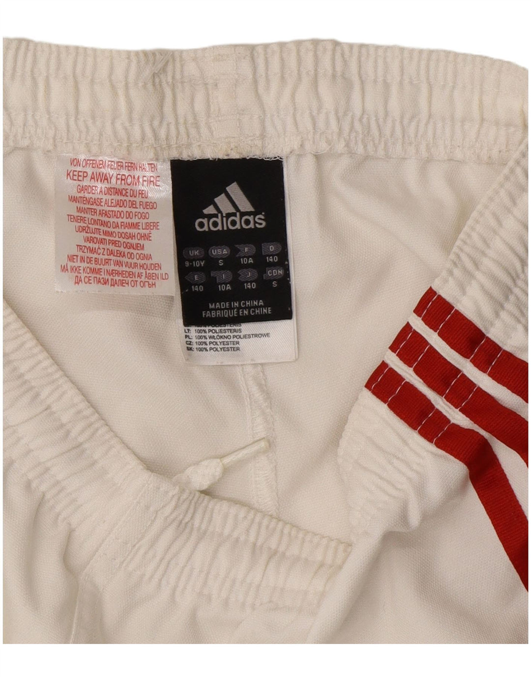 Αθλητικό σορτς Adidas Boys Climacool 9-10 ετών λευκό πολυεστέρα
