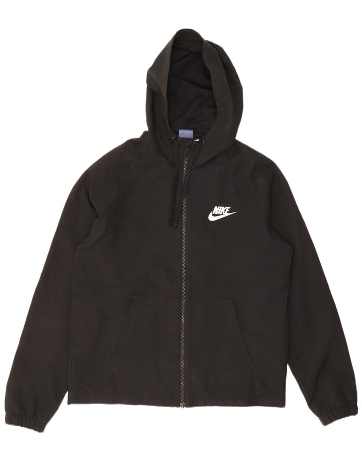Ανδρική φόρμα Nike με κουκούλα Μπουφάν με μεσαίο μαύρο πολυεστέρα