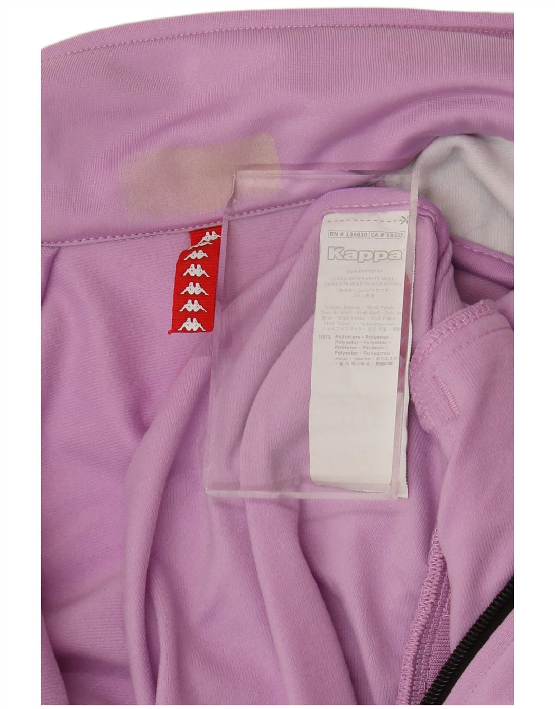 KAPPA Γυναικεία φόρμα αθλητικής φόρμας γραφικά Top Jacket UK 16 Large Purple Colourblock