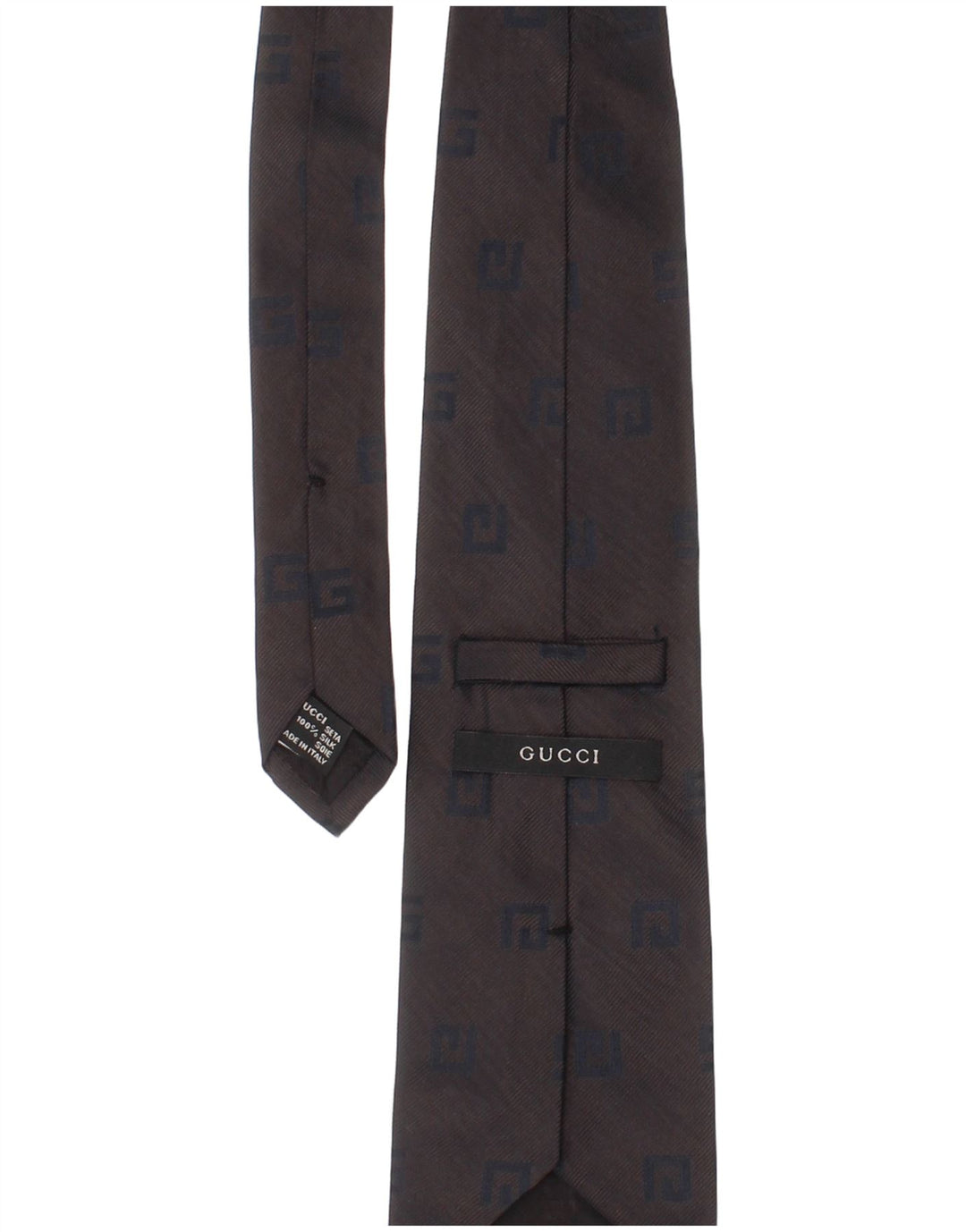 Ανδρική γραβάτα Gucci One Size Grey Silk Classic