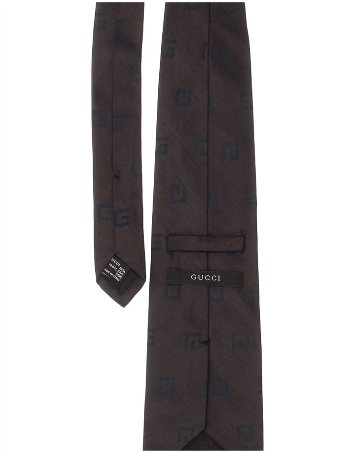 Ανδρική γραβάτα Gucci One Size Grey Silk Classic