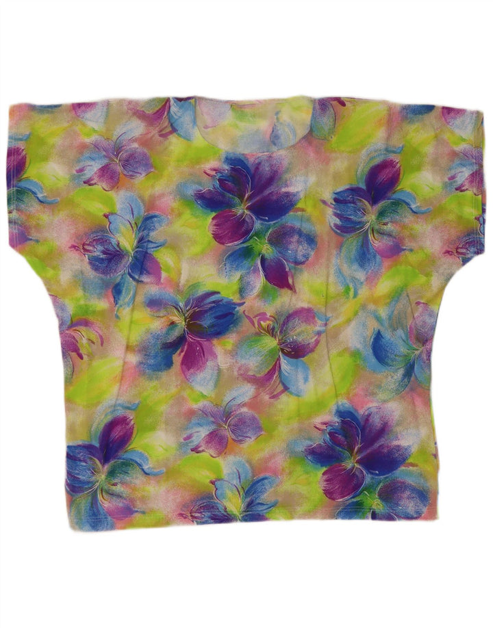 Vintage Γυναικεία Μπλούζα Τοπ UK 18 XL Πολύχρωμο Floral