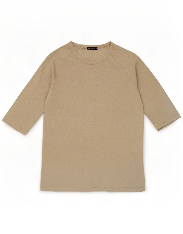 Zara Γυναικείο τοπ 3/4 μανίκι UK 12 μεσαίο γκρι βαμβακερό