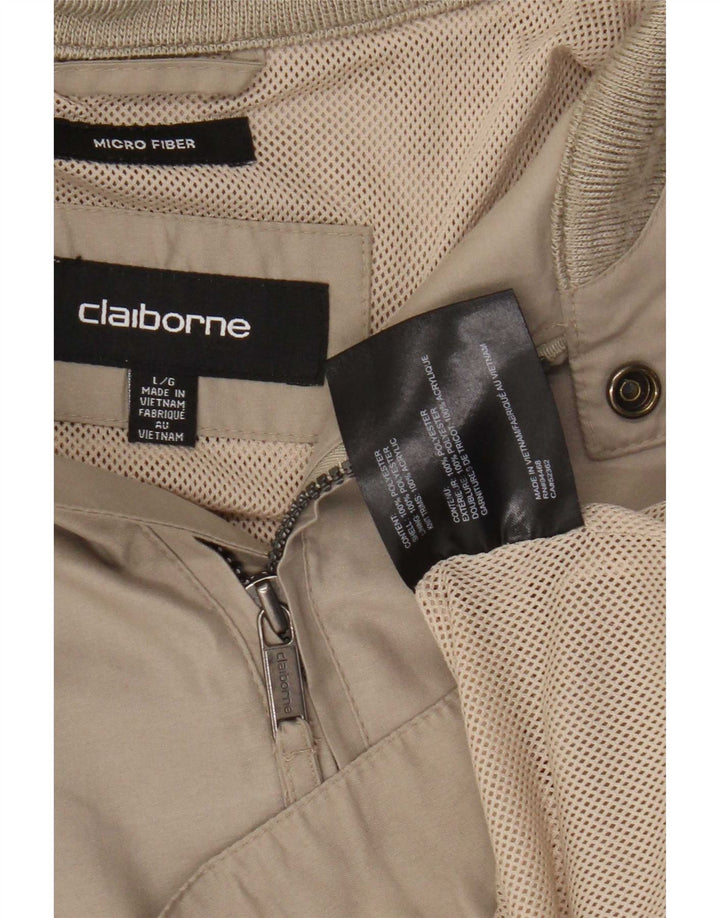 Vintage Ανδρικό Bomber Jacket UK 40 Large Beige Polyester