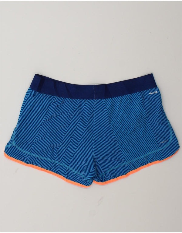 Γυναικείο αθλητικό σορτς Adidas Climalite UK 12/14 Μεσαίο μπλε ρίγες