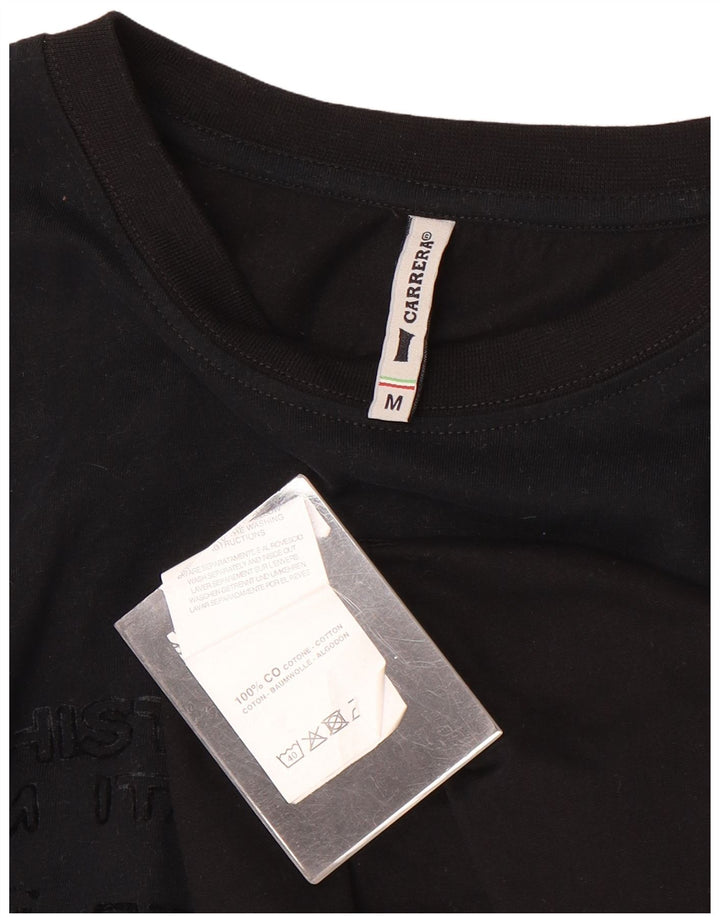 Ανδρικό γραφικό τοπ Carrera, μακρυμάνικο, μεσαίο μαύρο βαμβακερό