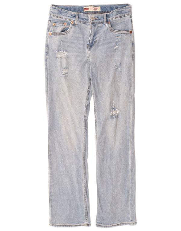 Levi's Girls 551 Distressed Straight Jeans 13-14 ετών W28 L30 Blue Cotton