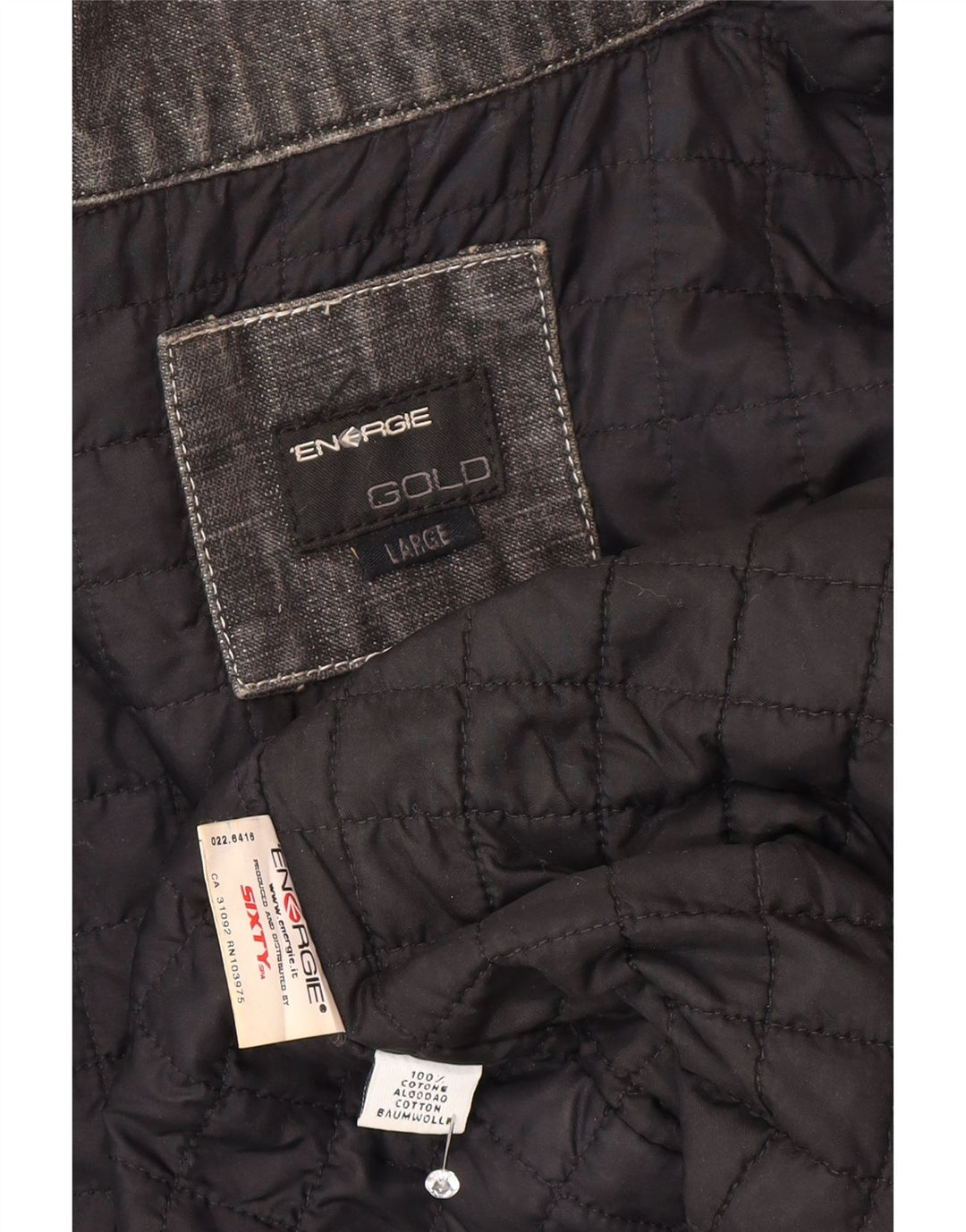 Ανδρικό τζιν μπουφάν Energie UK 40 Large Grey Colourblock Βαμβακερό
