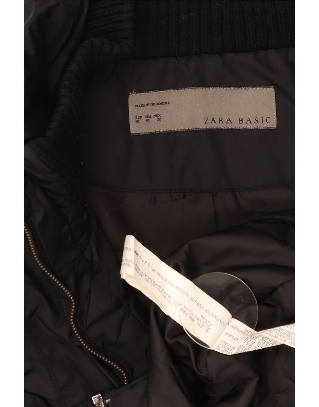 Zara Γυναικείο Καπιτονέ μπουφάν UK 18 XL Μαύρο Πολυεστέρας