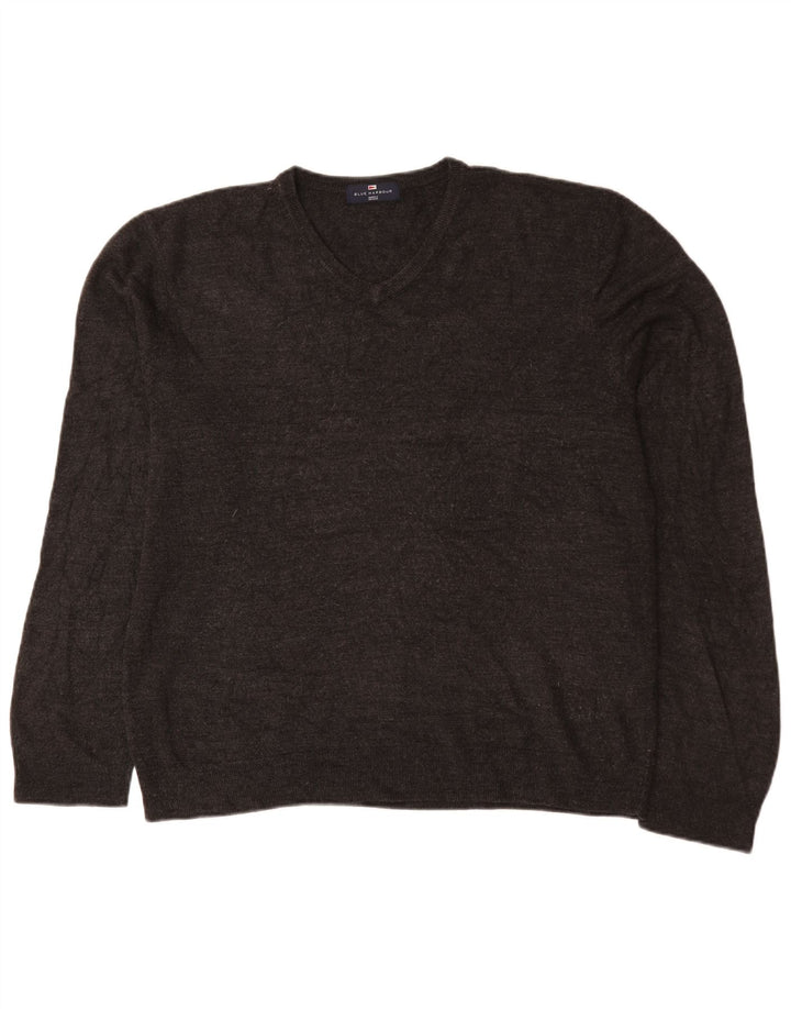 Ανδρικό πουλόβερ Marks & Spencer Blue Harbor με V-Neck Jumper XL Γκρι ακρυλικό