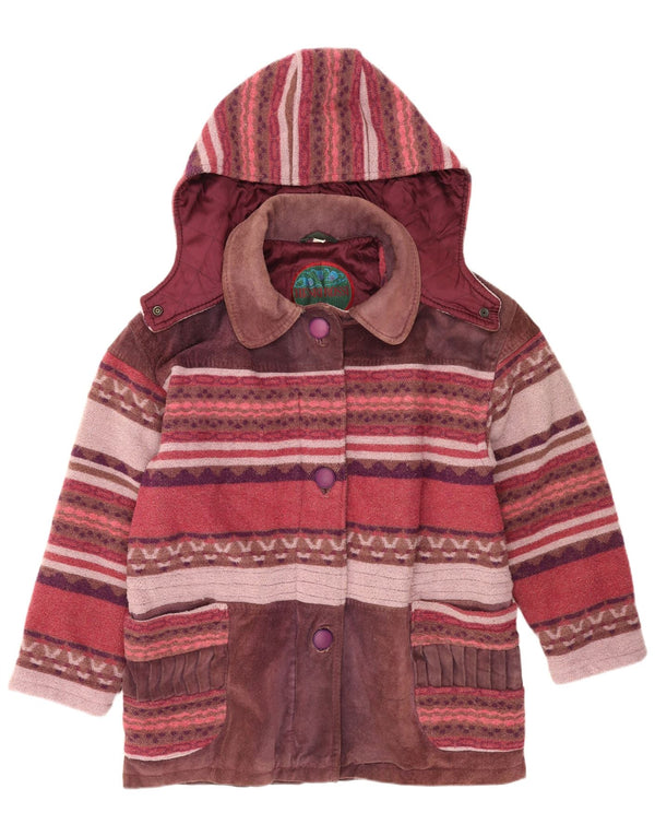 Henri Rossi Γυναικείο Αντιανεμικό Μπουφάν EU 42 Μεγάλο Δέρμα πολύχρωμο