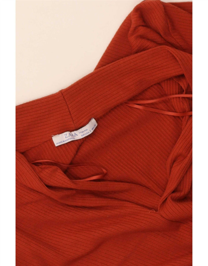 Zara Γυναικεία Μπλούζα Τοπ UK 8 Small Orange