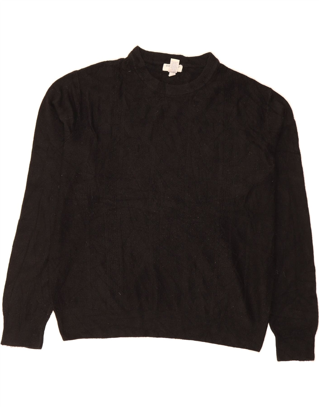 DOCKERS Mens Crew Neck Jumper Sweater 2XL Black Acrylic Vintage Dockers and Second-Hand Dockers from Messina Hembry 