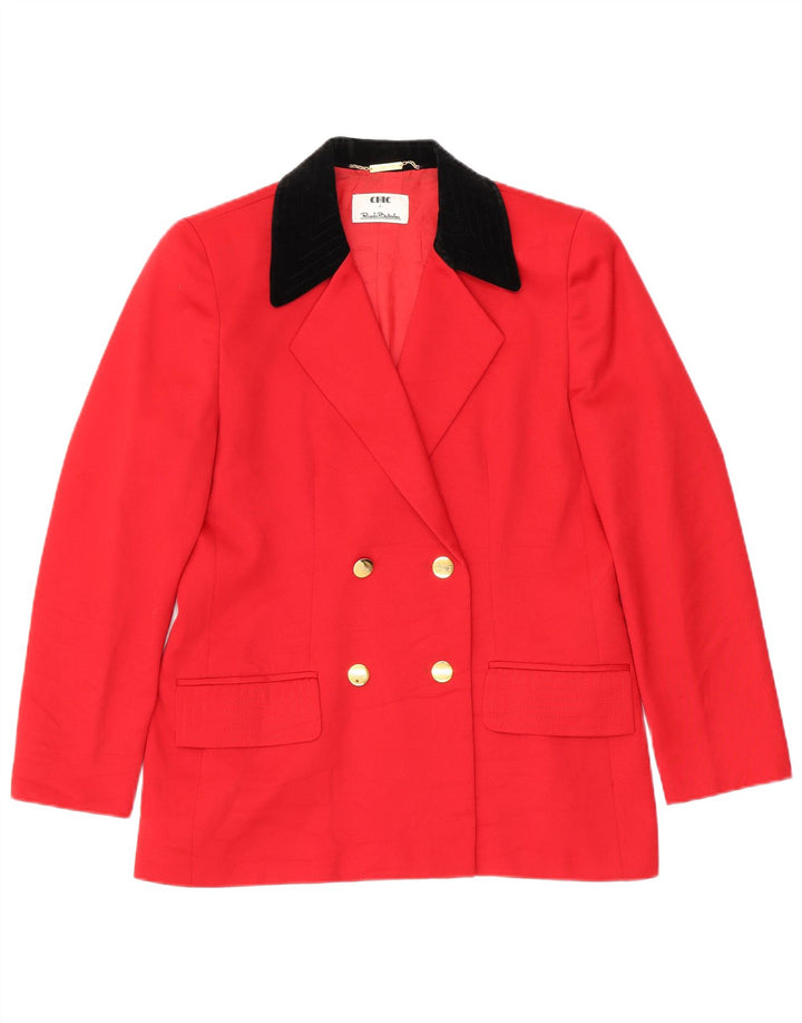 Κομψό γυναικείο σακάκι με διπλό στήθος UK 18 XL Red Colourblock