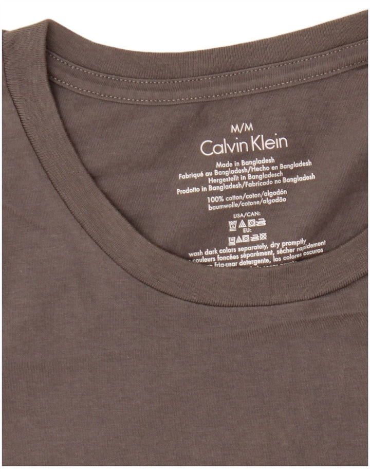 Ανδρικό γραφικό T-Shirt Calvin Klein Τοπ μεσαίο γκρι βαμβακερό