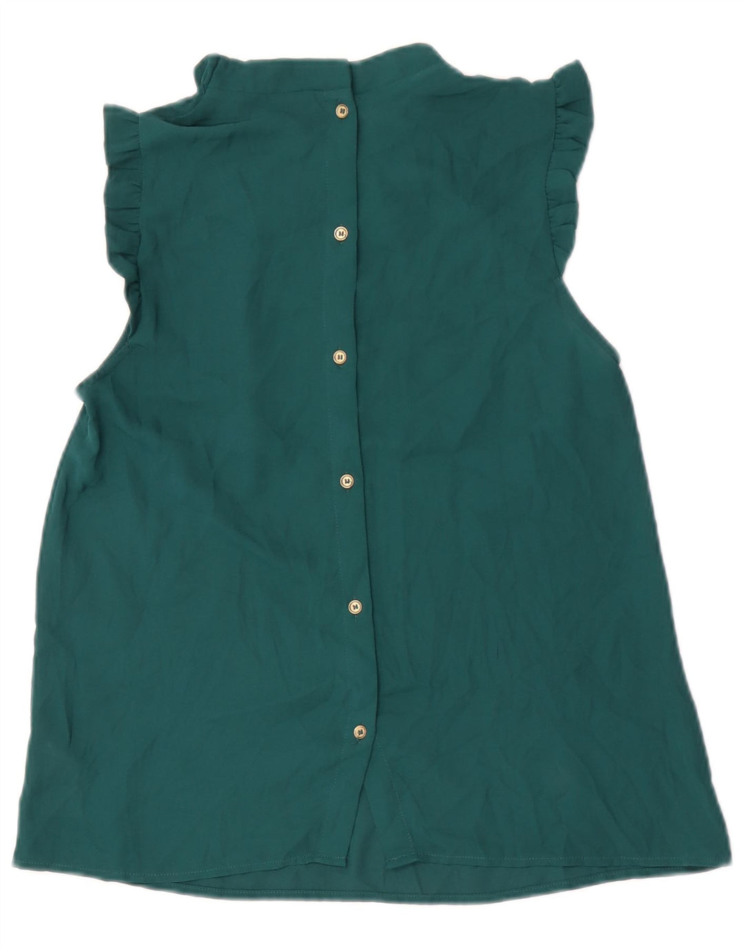 Oasis Γυναικεία Αμάνικη Μπλούζα Τοπ UK 10 Small Green Polyester