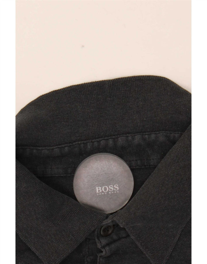 Ανδρικό μακρυμάνικο μπλουζάκι πόλο Hugo Boss 2XL γκρι