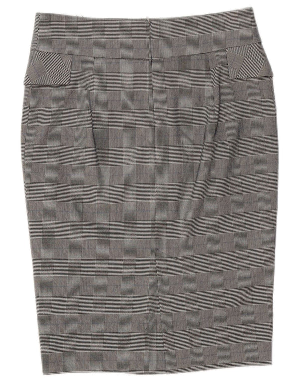 Zara Γυναικεία Midi Pencil Φούστα Medium W30 Grey Check