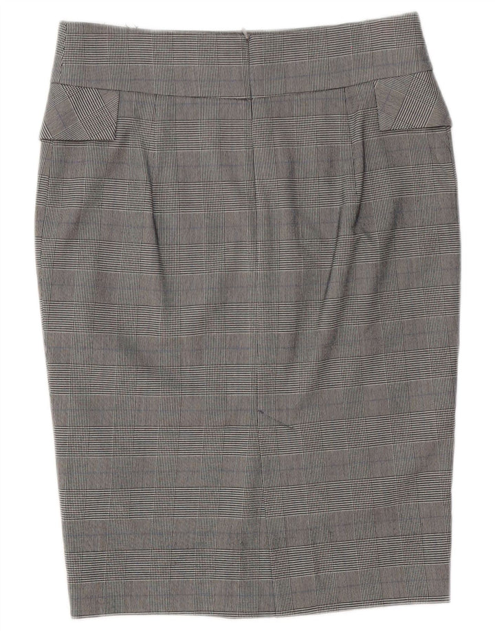 Zara Γυναικεία Midi Pencil Φούστα Medium W30 Grey Check