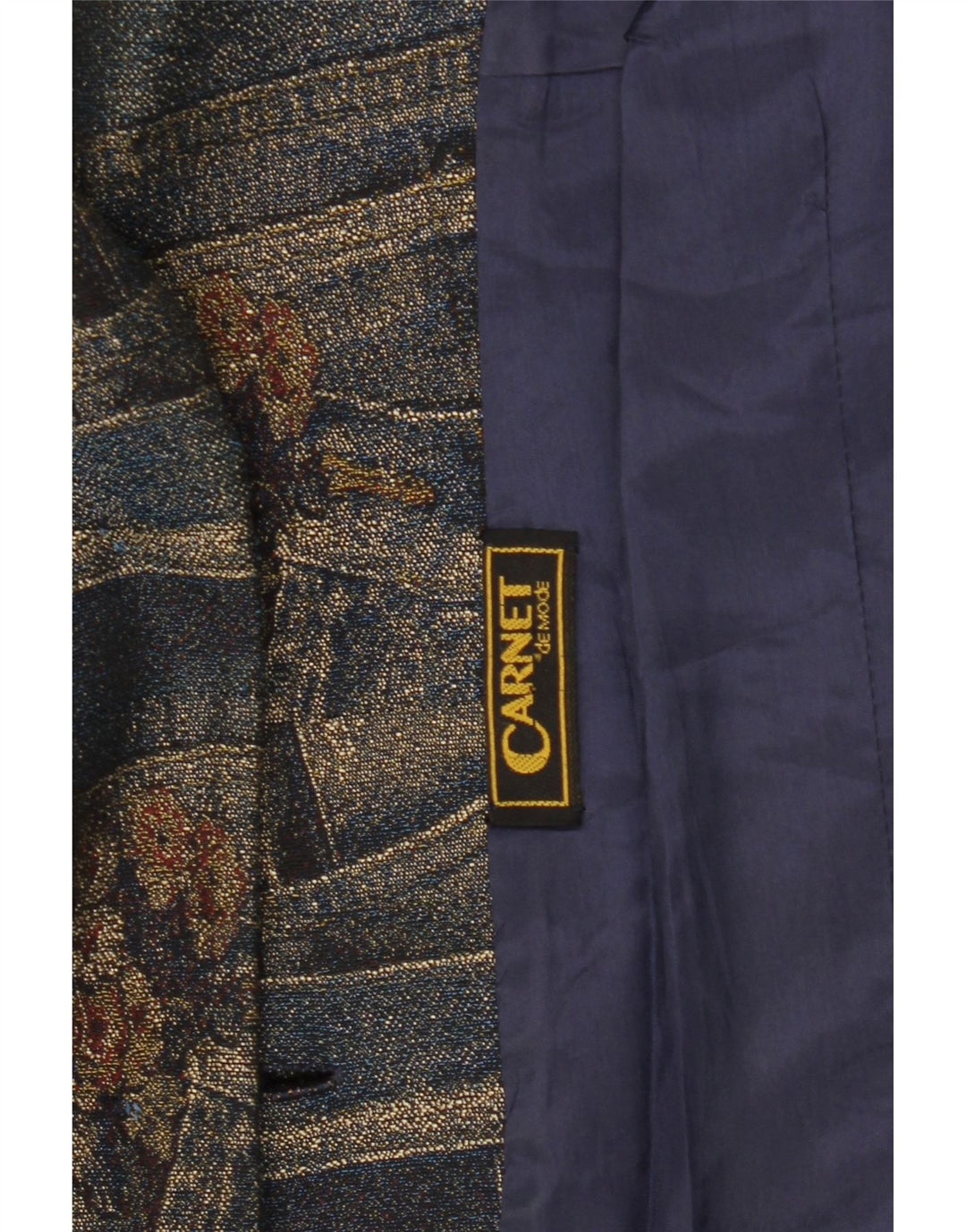 Carnet Γυναικείο μπουφάν blazer UK 14 Medium Navy Blue Floral