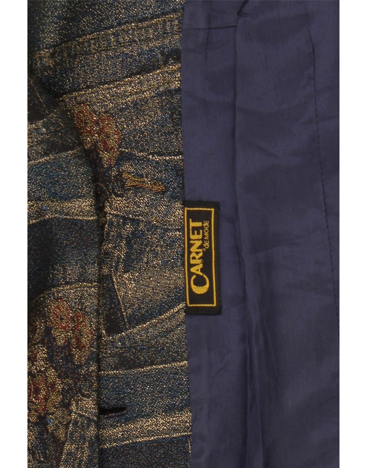 Carnet Γυναικείο μπουφάν blazer UK 14 Medium Navy Blue Floral